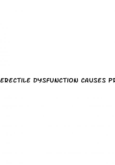 erectile dysfunction causes premature ejaculation