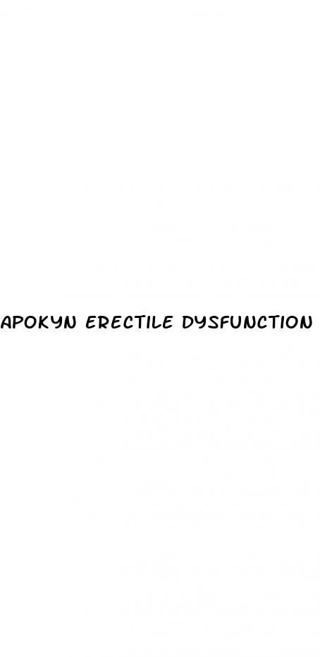 apokyn erectile dysfunction