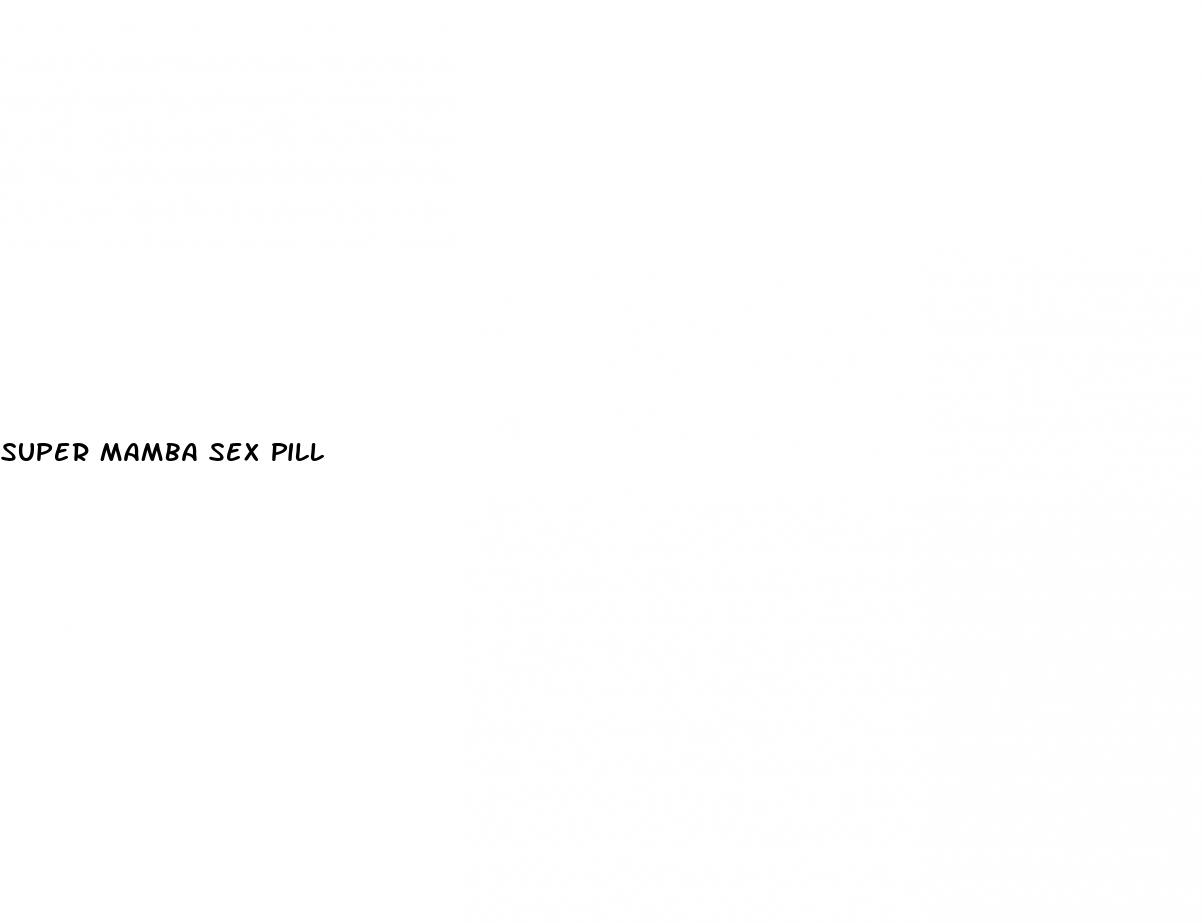 super mamba sex pill