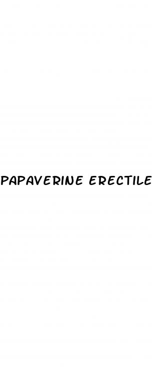 papaverine erectile dysfunction