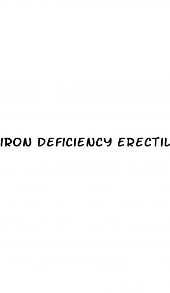 iron deficiency erectile dysfunction reddit