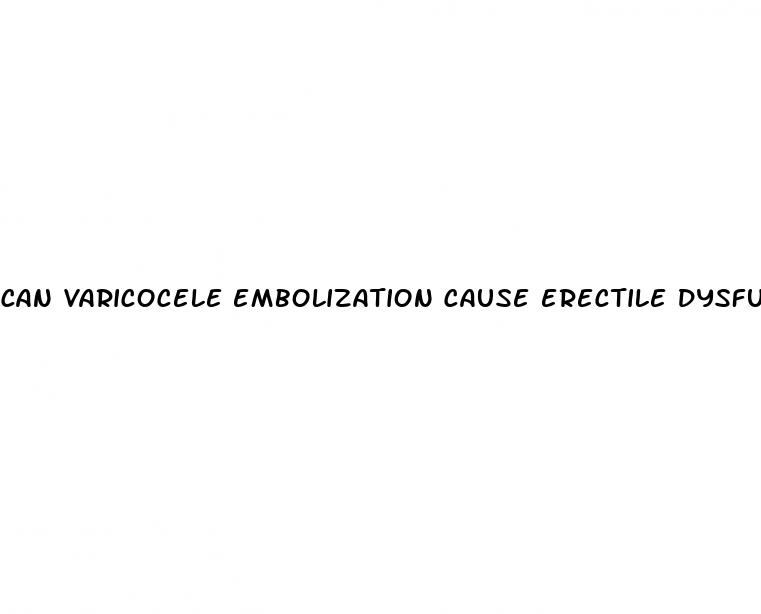 can varicocele embolization cause erectile dysfunction