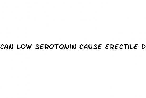 can low serotonin cause erectile dysfunction