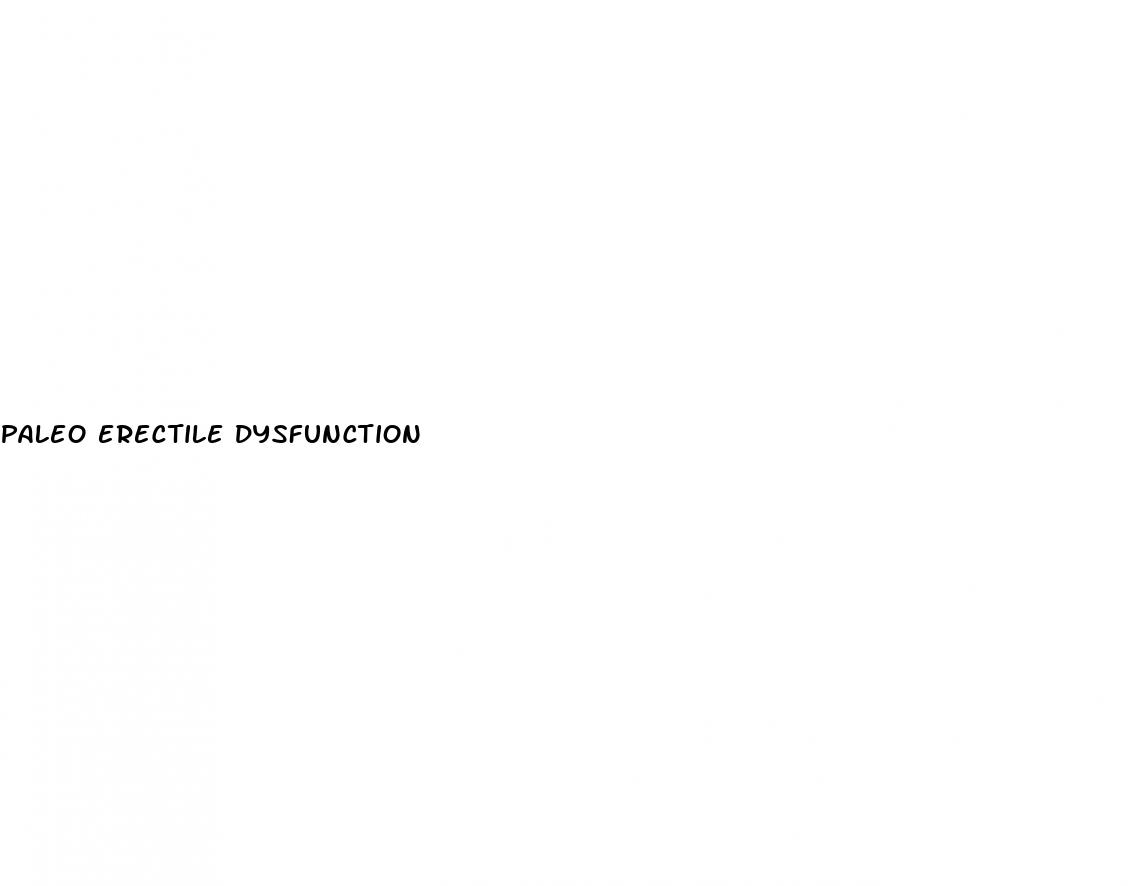 paleo erectile dysfunction