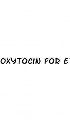 oxytocin for erectile dysfunction