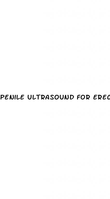 penile ultrasound for erectile dysfunction