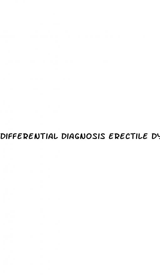 differential diagnosis erectile dysfunction