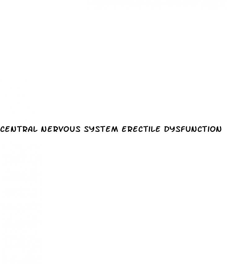central nervous system erectile dysfunction