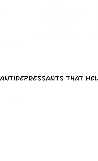 antidepressants that help erectile dysfunction