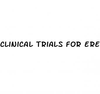 clinical trials for erectile dysfunction