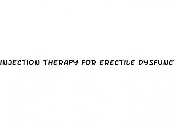 injection therapy for erectile dysfunction