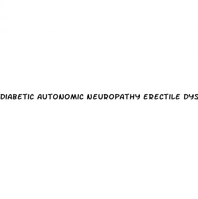 diabetic autonomic neuropathy erectile dysfunction