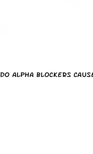 do alpha blockers cause erectile dysfunction