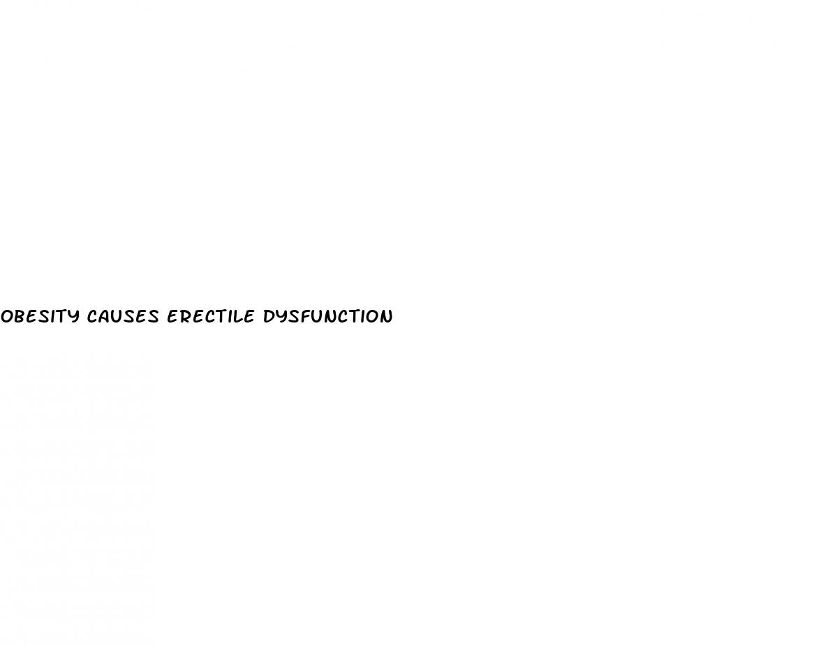 obesity causes erectile dysfunction