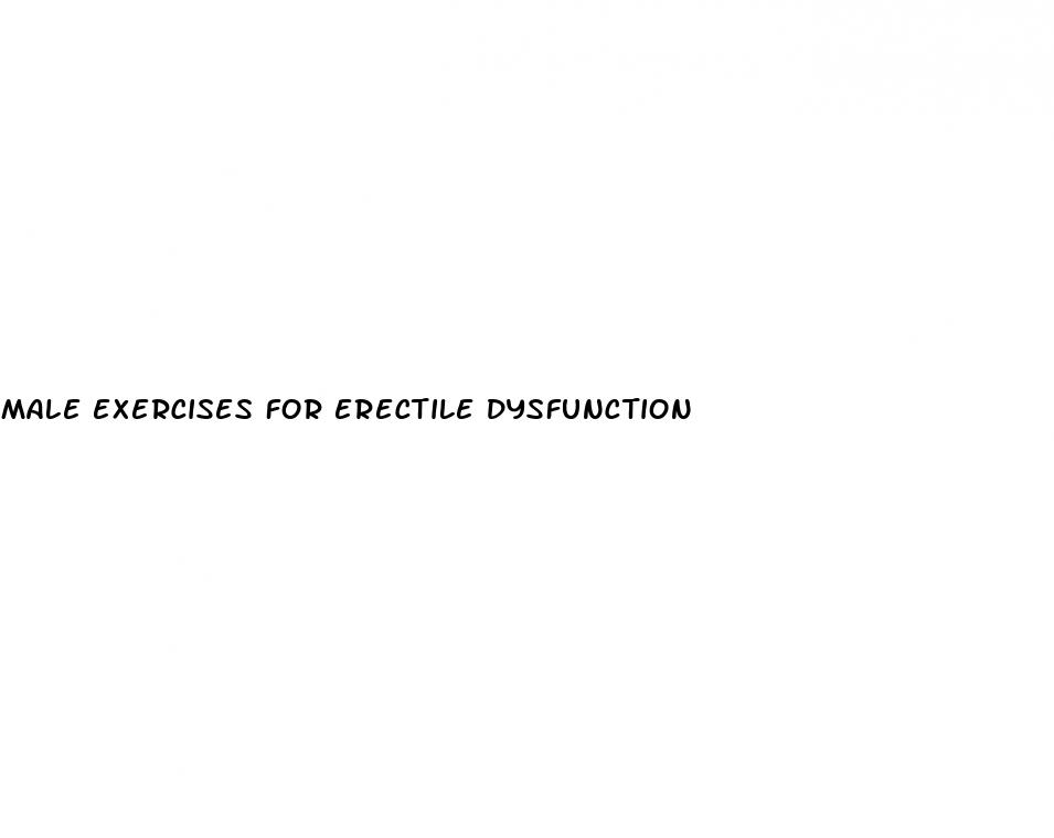 male exercises for erectile dysfunction