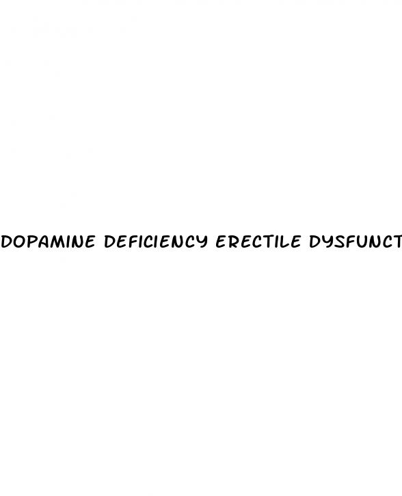 dopamine deficiency erectile dysfunction