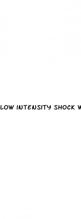 low intensity shock wave treatment for erectile dysfunction