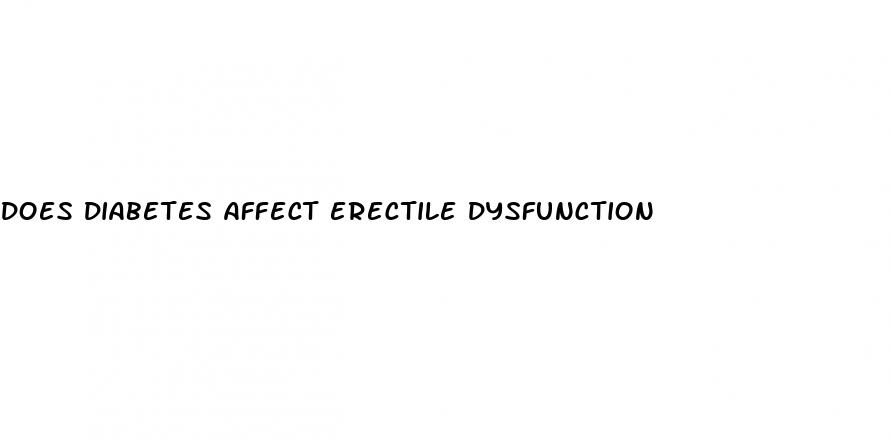 does diabetes affect erectile dysfunction