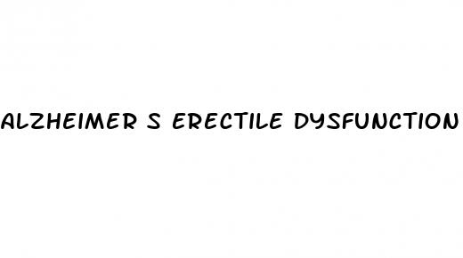 alzheimer s erectile dysfunction