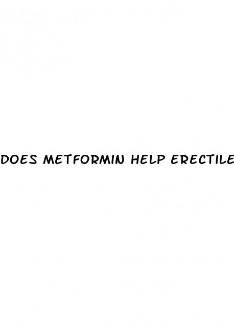 does metformin help erectile dysfunction