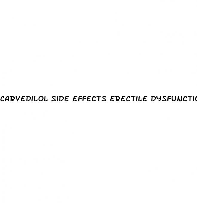 carvedilol side effects erectile dysfunction