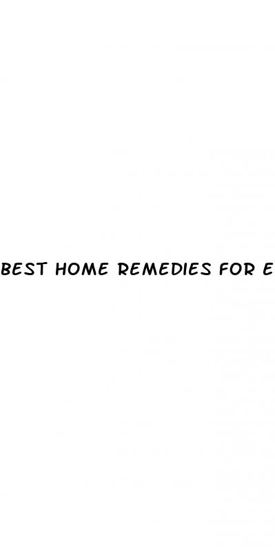 best home remedies for erectile dysfunction