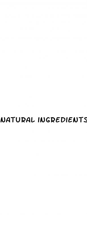 natural ingredients for erectile dysfunction
