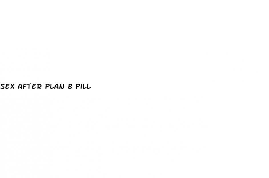 sex after plan b pill