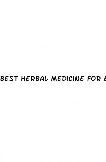 best herbal medicine for erectile dysfunction
