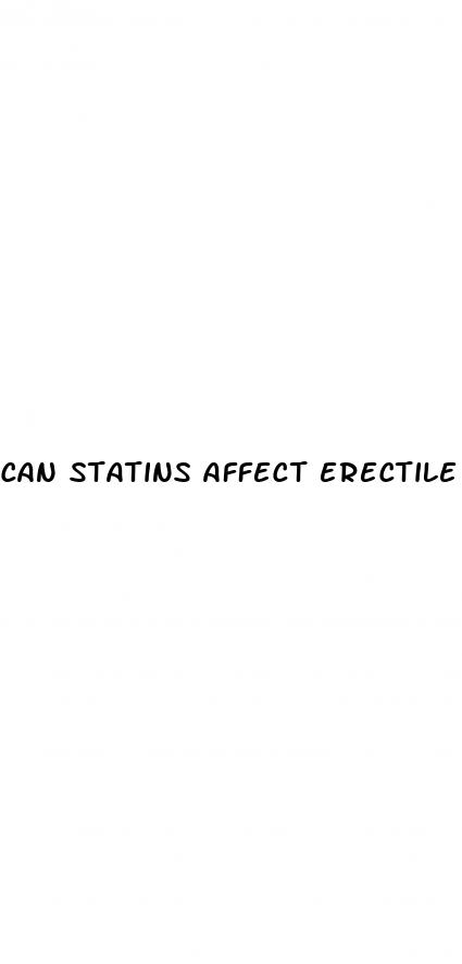 can statins affect erectile dysfunction