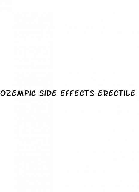 ozempic side effects erectile dysfunction
