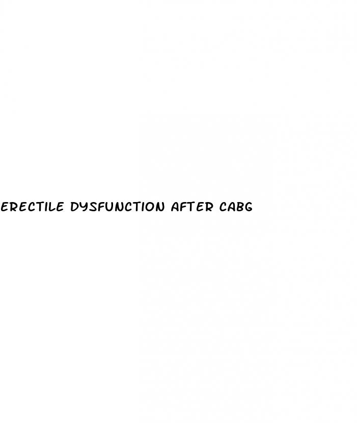 erectile dysfunction after cabg