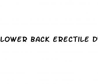 lower back erectile dysfunction