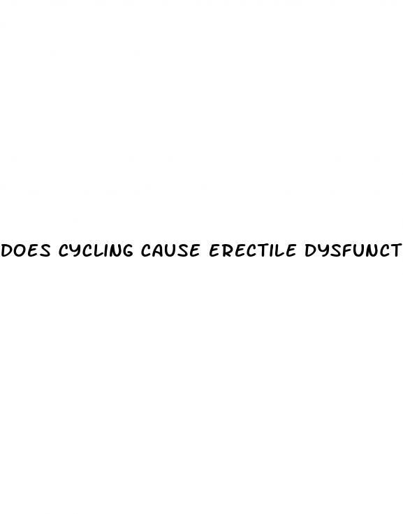 does cycling cause erectile dysfunction