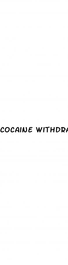 cocaine withdrawal erectile dysfunction