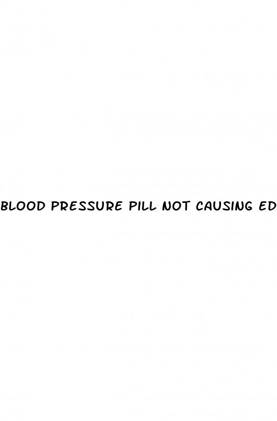 blood pressure pill not causing ed complications