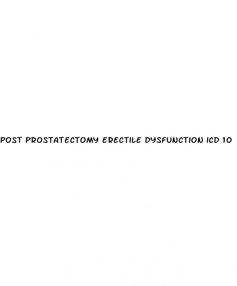 post prostatectomy erectile dysfunction icd 10