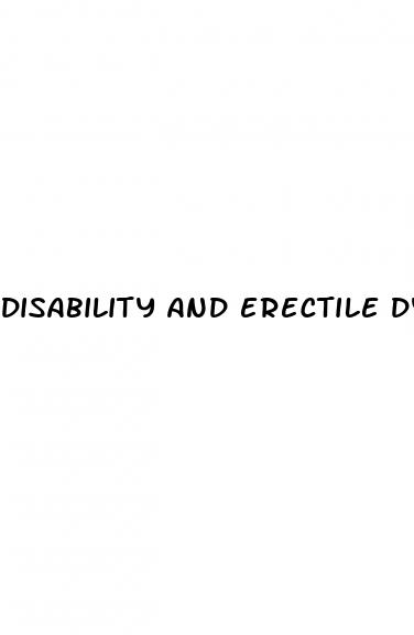 disability and erectile dysfunction