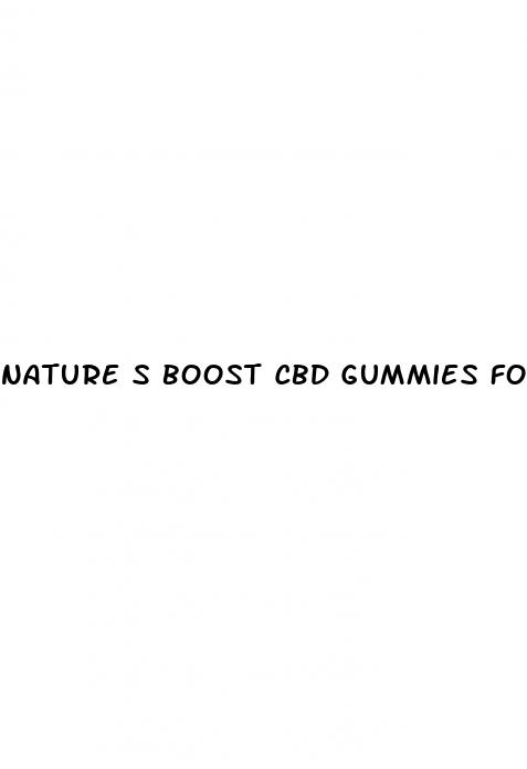 nature s boost cbd gummies for ed