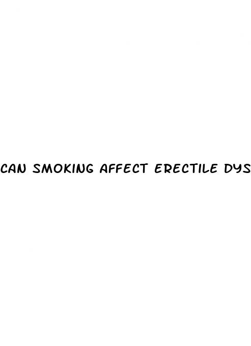 can smoking affect erectile dysfunction