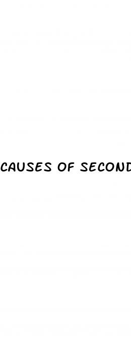 causes of secondary erectile dysfunction