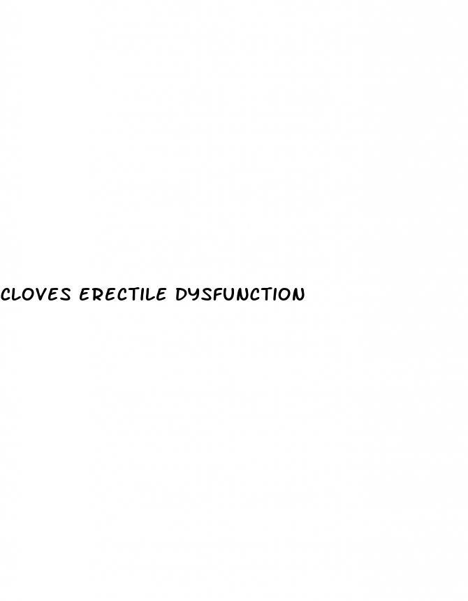 cloves erectile dysfunction