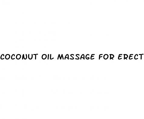 coconut oil massage for erectile dysfunction