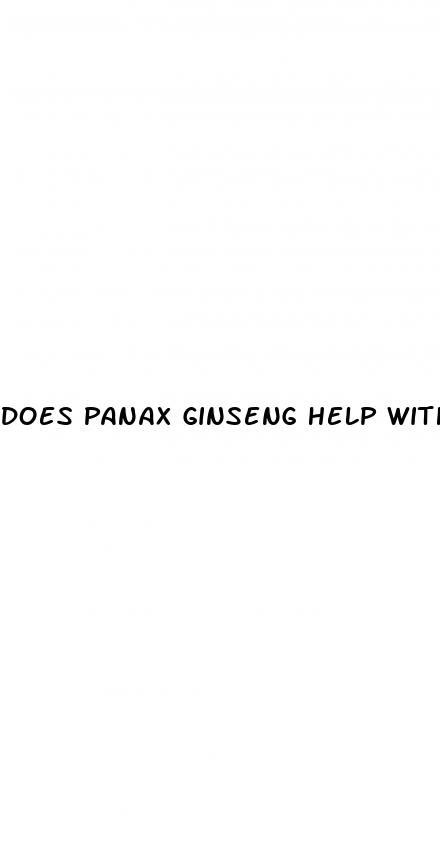 does panax ginseng help with erectile dysfunction