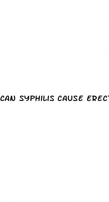 can syphilis cause erectile dysfunction