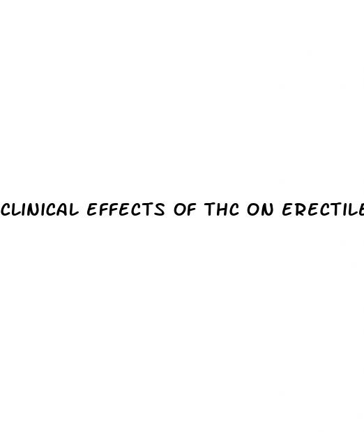 clinical effects of thc on erectile dysfunction
