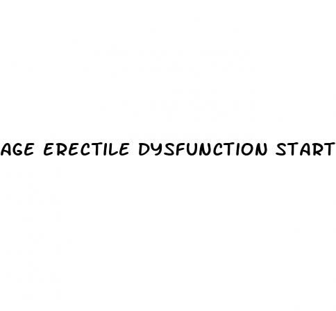 age erectile dysfunction starts
