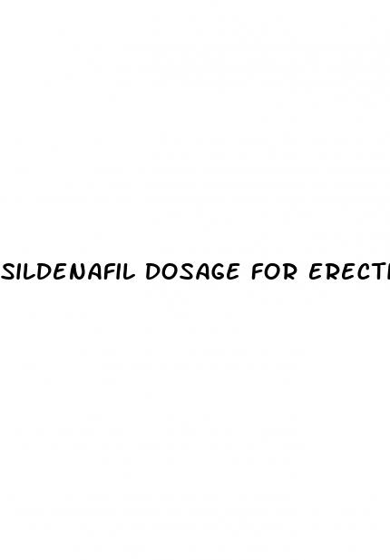 sildenafil dosage for erectile dysfunction