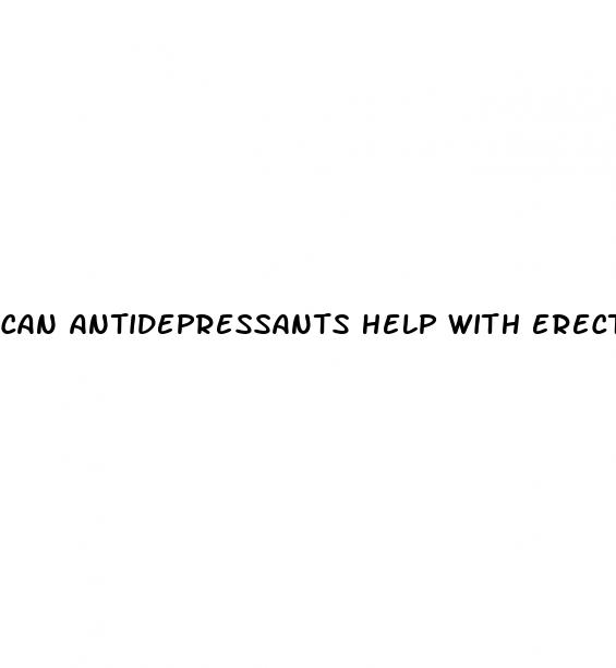 can antidepressants help with erectile dysfunction
