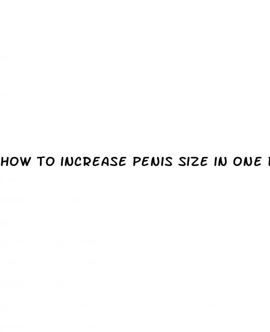 how to increase penis size in one day
